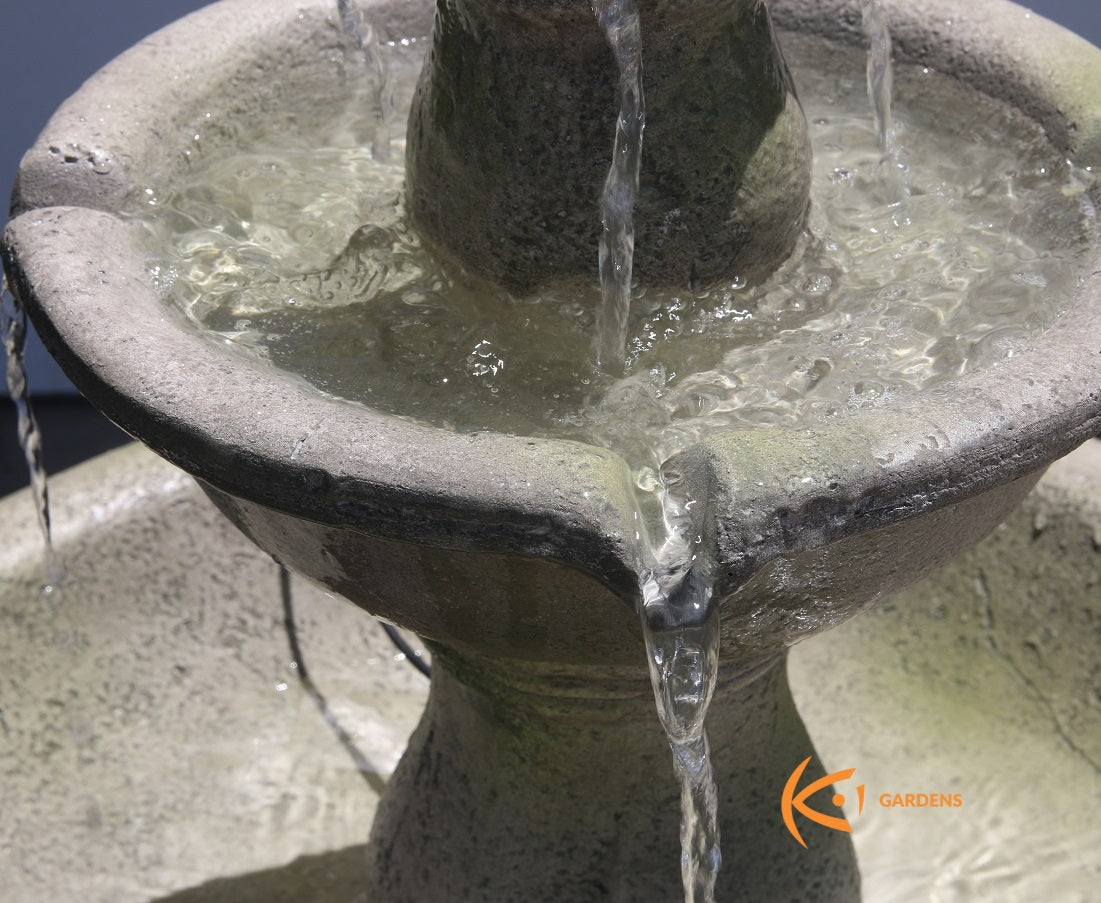 3 Tiers Electric Water Fountain Bird Bath 90cm