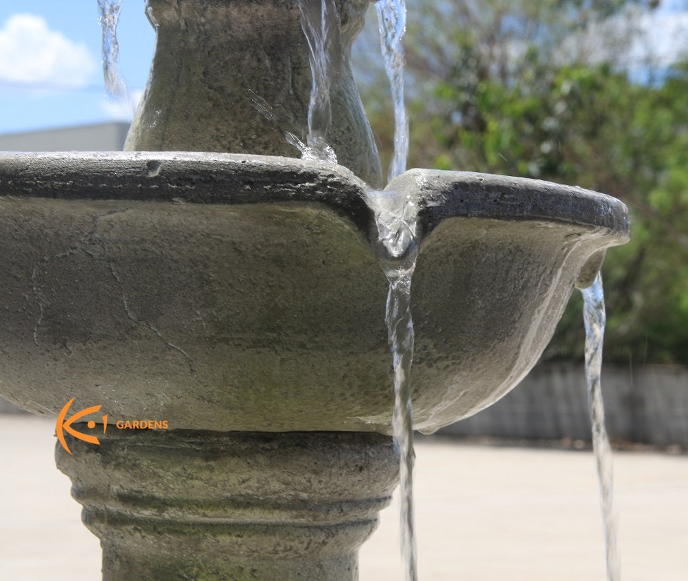 3 Tiers Electric Water Fountain Bird Bath 90cm
