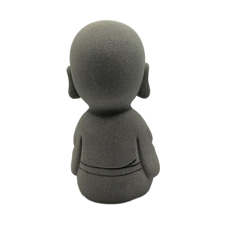 Japanese Garden Indoor Outdoor Granite Stone Kong Fu Monk Baby Buddha Statue v1