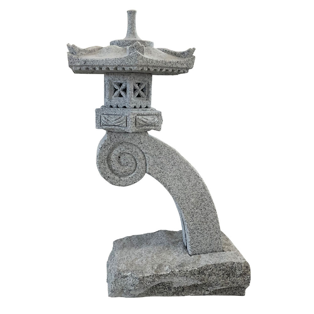 Rankei Ishidoro Natural Stone Lantern Japanese Zen Garden Temple Pagoda